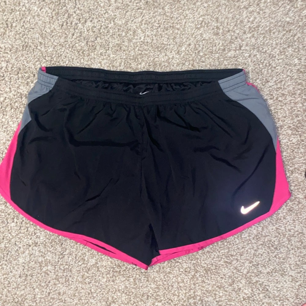 Nike Dri-Fit Running Shorts - Black, Gray & Pink